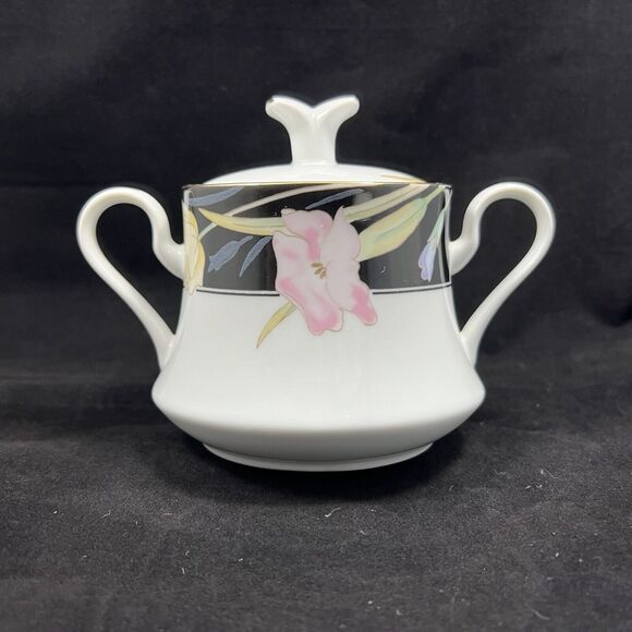 Vintage Charisma Black By Mikasa Cream And Sugar Set - Picture 12 of 16